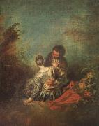Jean-Antoine Watteau Le Faux Pas(The Mistaken Advance) (mk05) Spain oil painting artist
